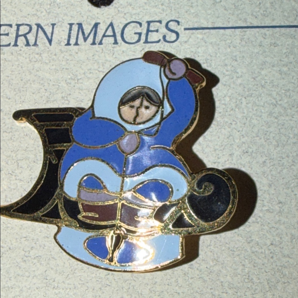 Vintage Enamel Signed Barbara Lavallee Brooch